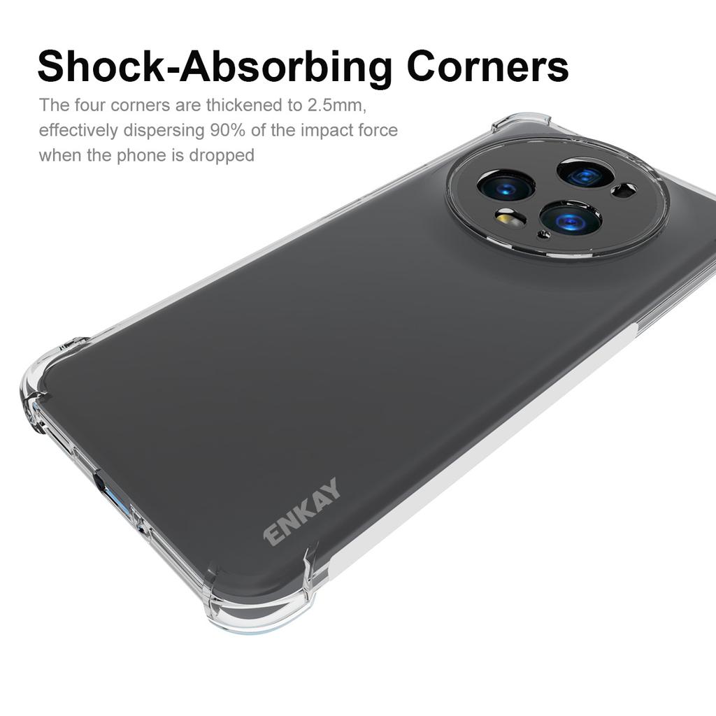 ENKAY HAT PRINCE For Honor Magic5 Pro Drop-proof Phone TPU Case Anti-slip Strip Edge Phone Cover