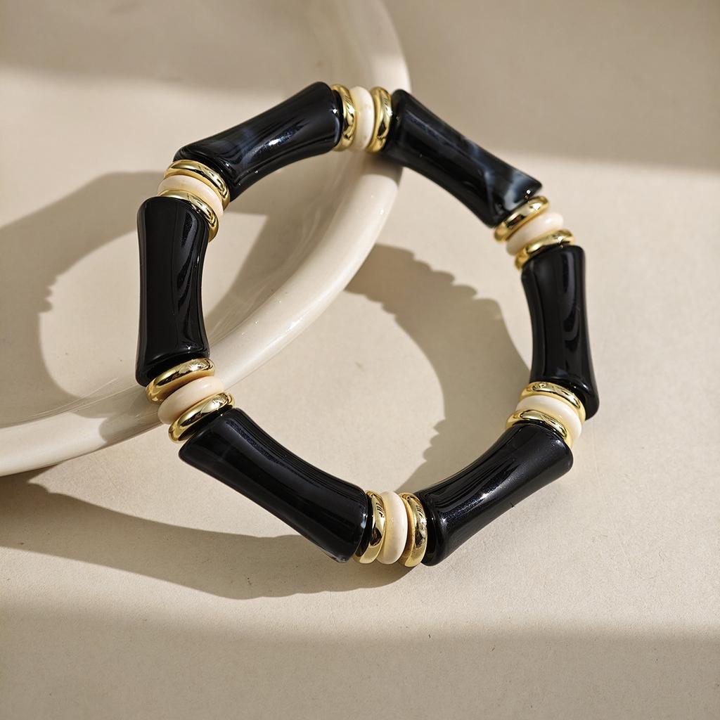 Color Smudging Elbow Joint Elevation Bracelet Bamboo Design Sense Simple Personality Medium Antique Bracelet
