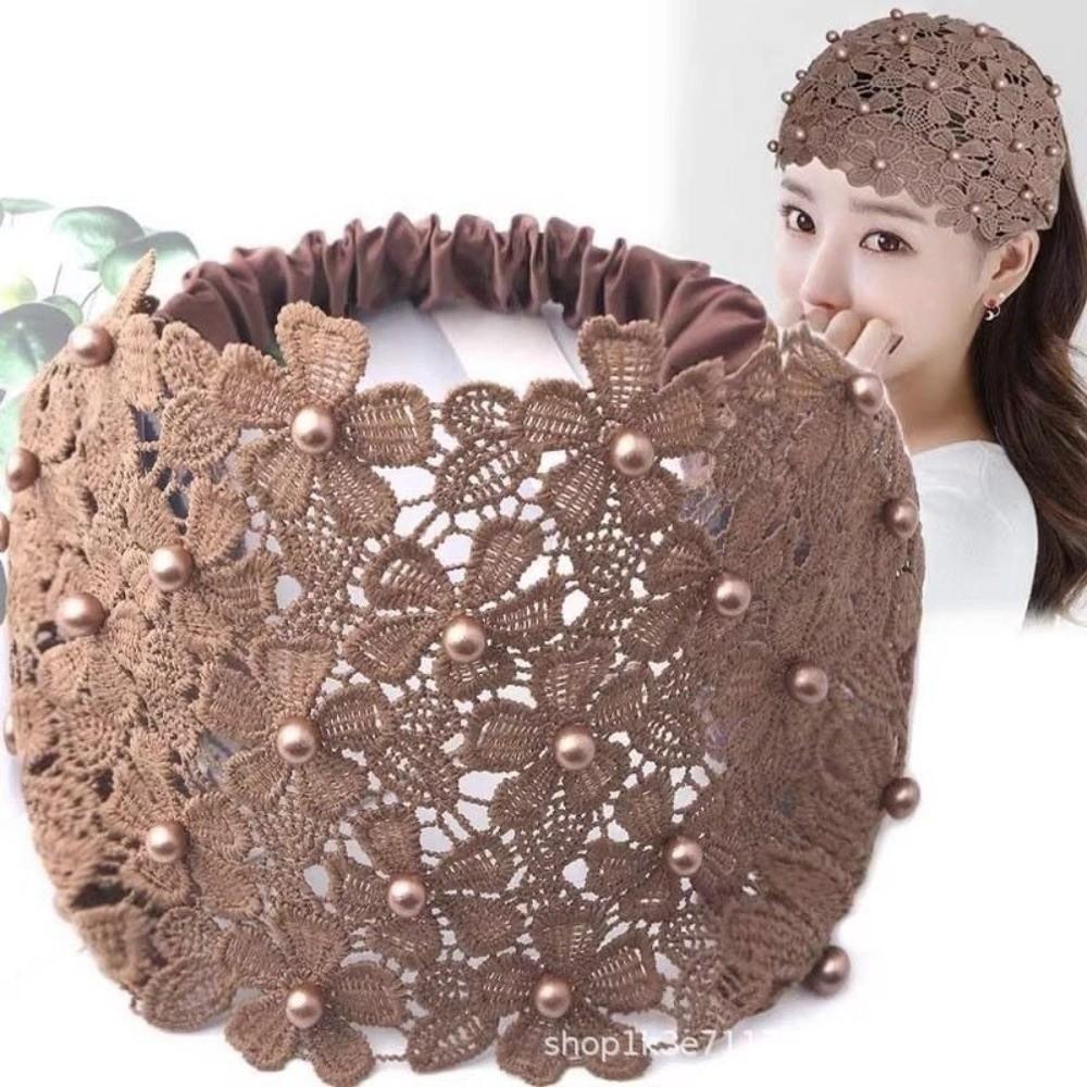 Нескользящие широкие повязки для волос, полый обруч для волос, модная жемчужная повязка на голову для женщин