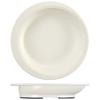 Skater Easy-Scoop Plate, Wood Grain Cream, Durable Plastic, Biomass-Based, Microwave and Dishwasher Safe, NPLS2B-A