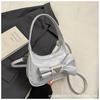 2025 New Bow Shoulder Bag Simple and Fashionable Women's Underarm Bag Versatile Casual Crescent Bag Handbag