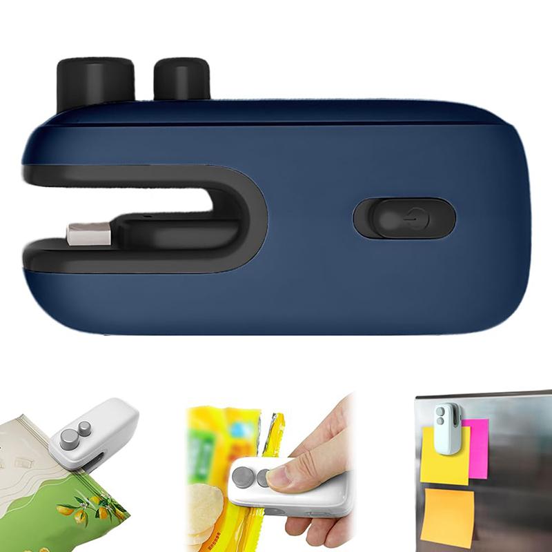 Мини Запайщик Пакетов 2-в-1 USB Перезаряжаемый Вакуумный Запайщик и Резак Ручной Инструмент для Термосварки для Хранения Продуктов, Закусок, Пластиковых Пакетов