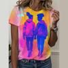 Модные женские футболки Смешные топы с 3D-принтом Футболка с коротким рукавом Летняя Каваии Африка Графические футболки