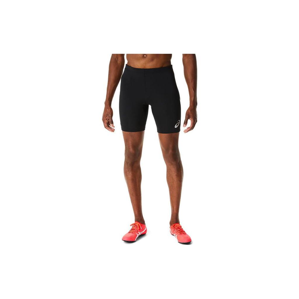 Asics Track Sprinter Logo Print Slim Fit Elastic Casual Shorts Men Shorts Black 2091A597-001