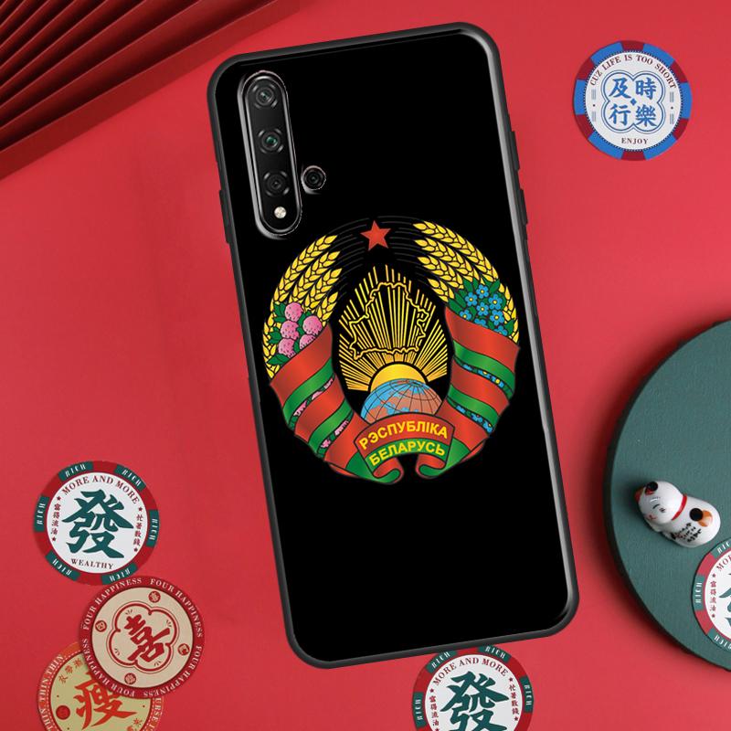 Чехол для Huawei P60 Pro P30 P40 Lite Nova 7i 8i 11i 12i 12s 10 9 SE Y90 Y60 Y70 Y72 Y61 Y91 с флагом и гербом Беларуси