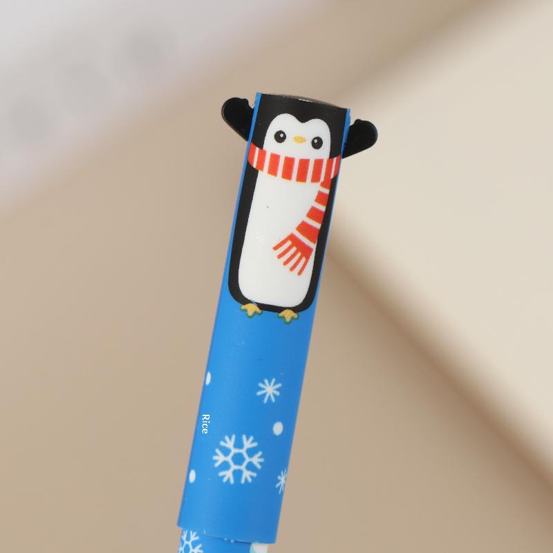 7Pcs Pen Bee Rabbit Giraffe 0.5Mm Colored Pen Core Neutral Pen Cartoon Animals Erasable Gel For Writing School Supplies