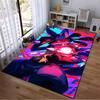 "Vivid Anime Style Carpet with Fiery Battle Scene and Bold Colors" Suitable for use as an anti-slip for living room bedroom sofas