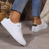 Flat Bottomed Casual Lace Up Sports Board Shoes Round Toe Women's Shoes