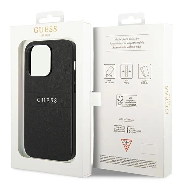 Guess Guhcp14Lpsasbbk Iphone 14 Pro 6.1 Black/Black Saffiano Strap