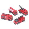 4Pcs 1: 32 Fire Truck Toy Set High Simulation Pull Back Car Toy Educational Truck Model Children
