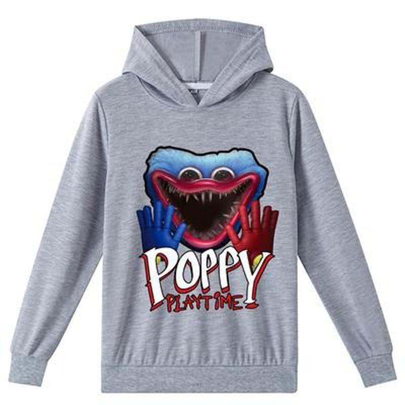 Kids 3D Hoodie Huggy Wuggy Pullover Poppy Playtime Children Thin Spring Sweater DAR