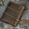 Premium Soft Leather Wallet for Men with Chain Mens Trifold Wallet Mens Leather Wallet with Chain Trifold Chain Wallet for Men
