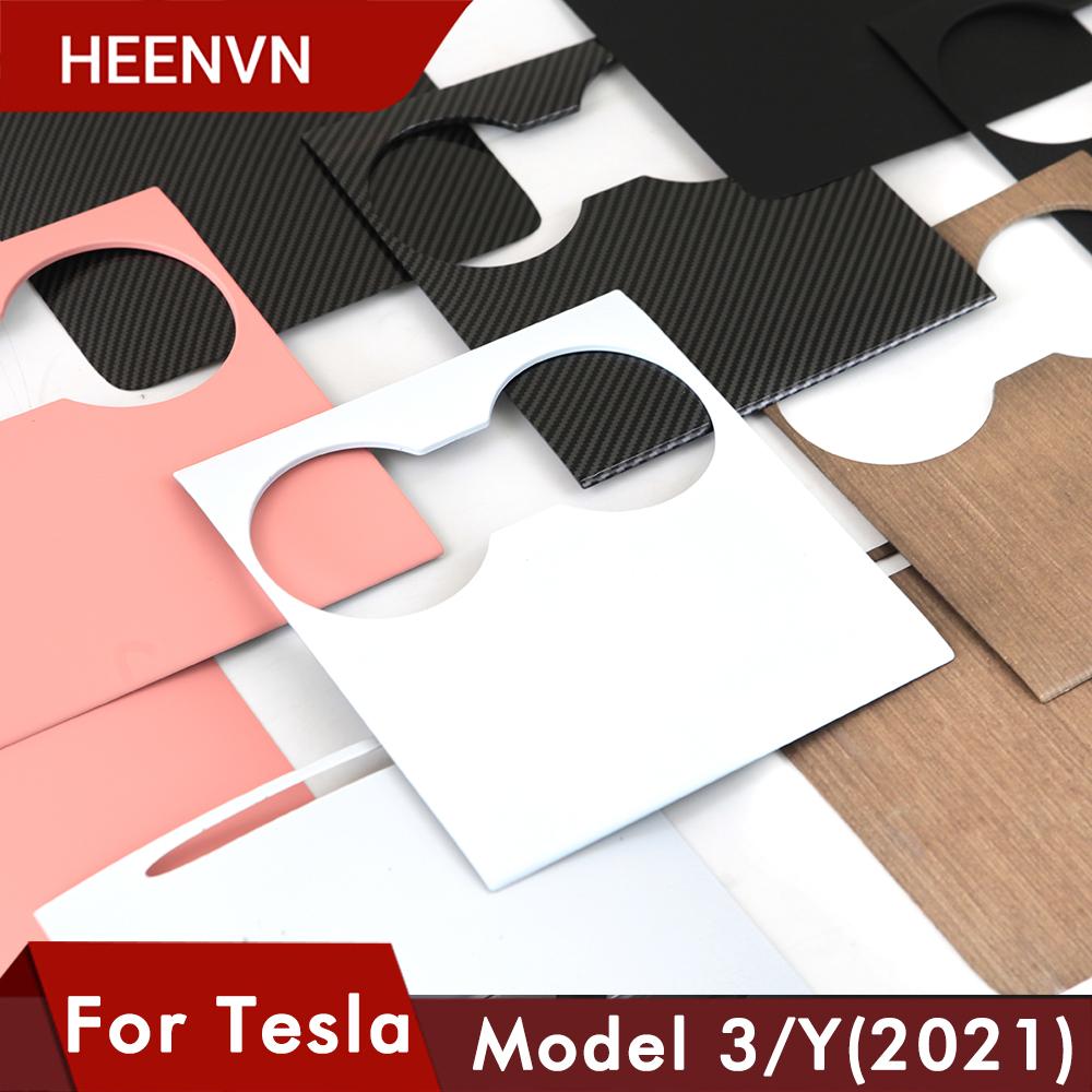 Центральная панель управления автомобиля Модель Y, защитная деревянная текстура для Tesla Model 3, 2021, аксессуары, нашивка из углеродного волокна, ABS, модель