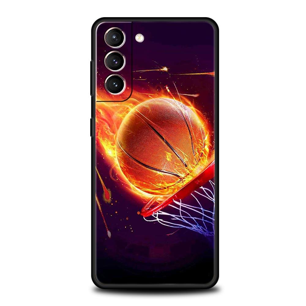 Phone Case For Samsung Galaxy S23 S22 Ultra S20 S21 FE 5G S10 S9 Plus S10E S8 Note 20 Silicone Cover Basketball Basket Number