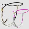 Stainless Steel Female Chastity Belt Invisible Underwear Anal Hole Bondage Lockable Pants Vaginal Plug Sex Toys for Woman