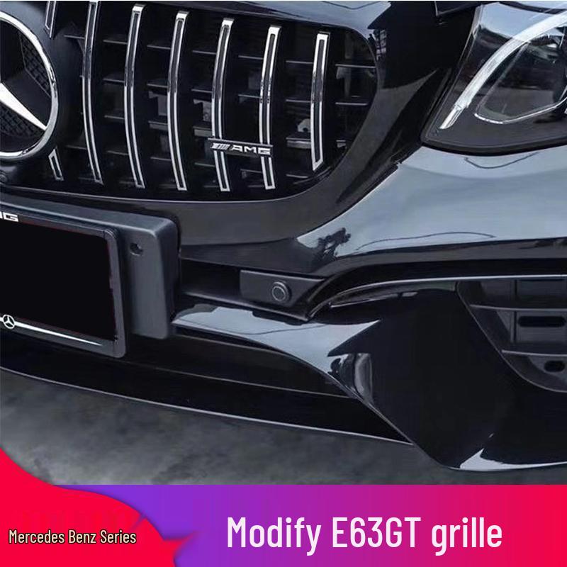 Совместимо с Mercedes-Benz E-Class W212/W213 E300L/E260L/E200L - Решетка радиатора AMG GT с вертикальными планками.