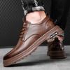 Men's Outdoor Casual Leather Shoes Leather Shoes Retro Men's Shoes Antiskid Outdoor Oxford Work Shoes