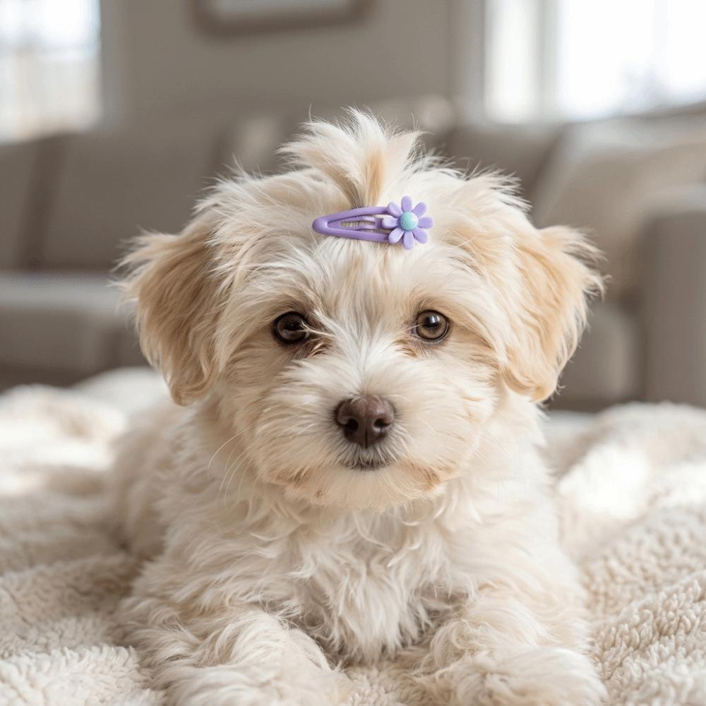 20pcs Mini Shape Dog Hair Flower 3cm Width Mini Hair Barrette Heart BB Clip Beauty Matching
