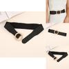 Trendy Women Waistband With Elastic Design And Alloy Round Buckle For Coats And Dresses