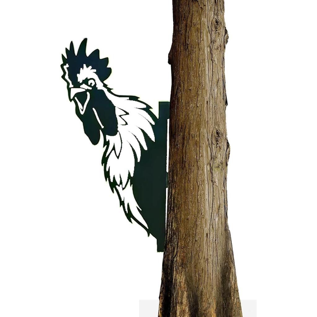 Знаки Peeping Around, забавные животные, металлические знаки, настенное искусство, украшение, наружный декор, садовый забор, украшение двора, патио