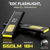 Lightweight COB Work Light with Hat Clip USB-C Rechargeable EDC Flashlight Magnetic LED Lamp for Work Emergency Camping Walking