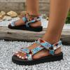 Fashion Flat Bottom Peep Toe Buckle Strap 2024 New Shoes for Women Women's Sandals Fashion Summer Neutral Mature Daily Sandals Women