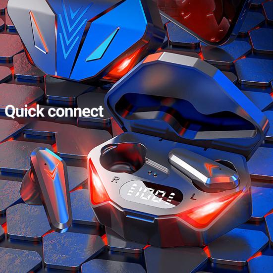 Беспроводные наушники-вкладыши с высоким качеством звука Mega Bass RGB, дышащий светильник, Bluetooth-совместимый, мини-стереоигры 5.1