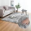 Nordic Style Grey Carpet Tie Dyeing Plush Soft Carpets for Living Room Bedroom Anti Slip Water Absorption Area Rugs Floor Mat