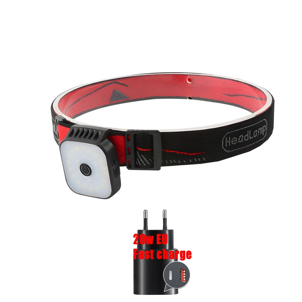 Super Bright LED Headlight with 4 Lighting Modes Head Lamp USB Rechargeable Long Range Flashlight for Night Running Bike Lights