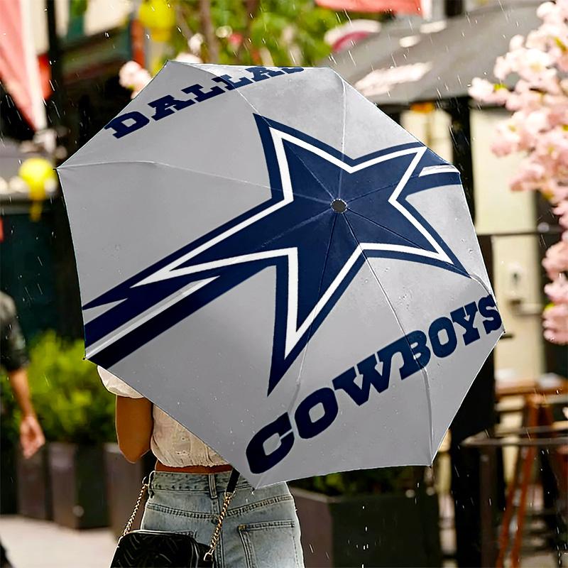 Dallas Cowboys Print Umbrella Automatic Opening/ Closing - Portable Foldable Design - Daily use for Travel/Outdoor - Gift for Birthday