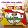 Elche CF football Pattern Bedding,Quilt Set Quilt Cover Pillowcase Home Birthday Gift (1*duvet cover+2*pillowcase,without core)