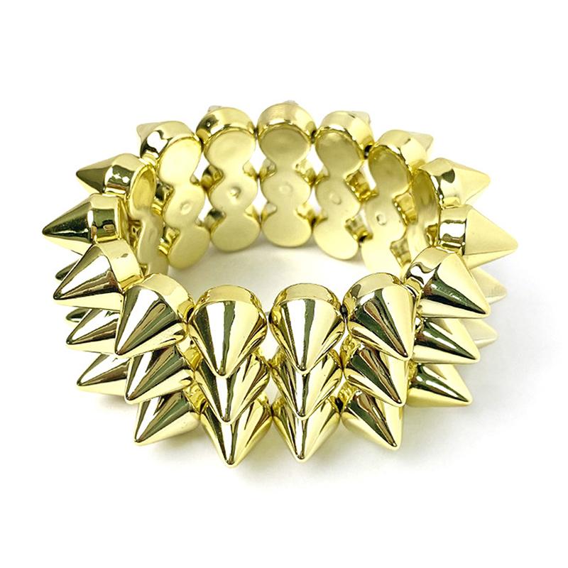 Украшения Y2K Трехслойный браслет с шипами-пусетами Панк Гранж Крутые Модные Браслеты Для Женщин Готические Аксессуары