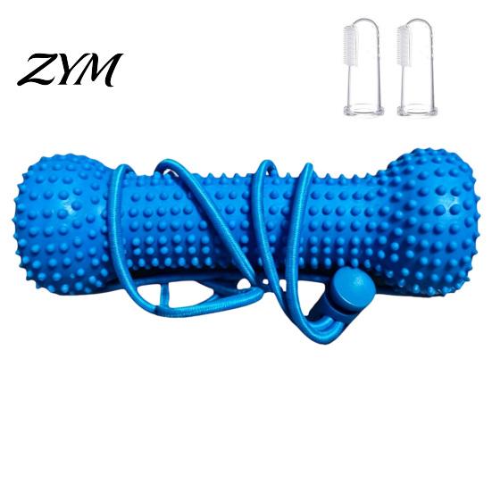 Safe Puppy Chew Toy Dog Toys for Aggressive Chewers, 2-in-1 Teeth Cleaning Dental Care with Teething Rope, Bone Shaped TPR Interactive Tough