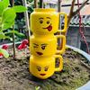 Творческий мультфильм Кофе Молоко Чай Вода Чашка Милый Забавный Выражение Детей Молоко Завтрак Кружка Улыбка Керамическая кружка Домашняя Вода Чашка