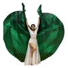 1 Set Performance Telescopic Rod 360 Wings Egyptian Degree Belly Dance Cape with Costume Pleated Bright