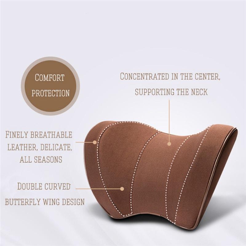 Fashion Cotton Car Headrest Auto Space Memory Head Pillow Travel Pillow U Shaped Neck Pillow