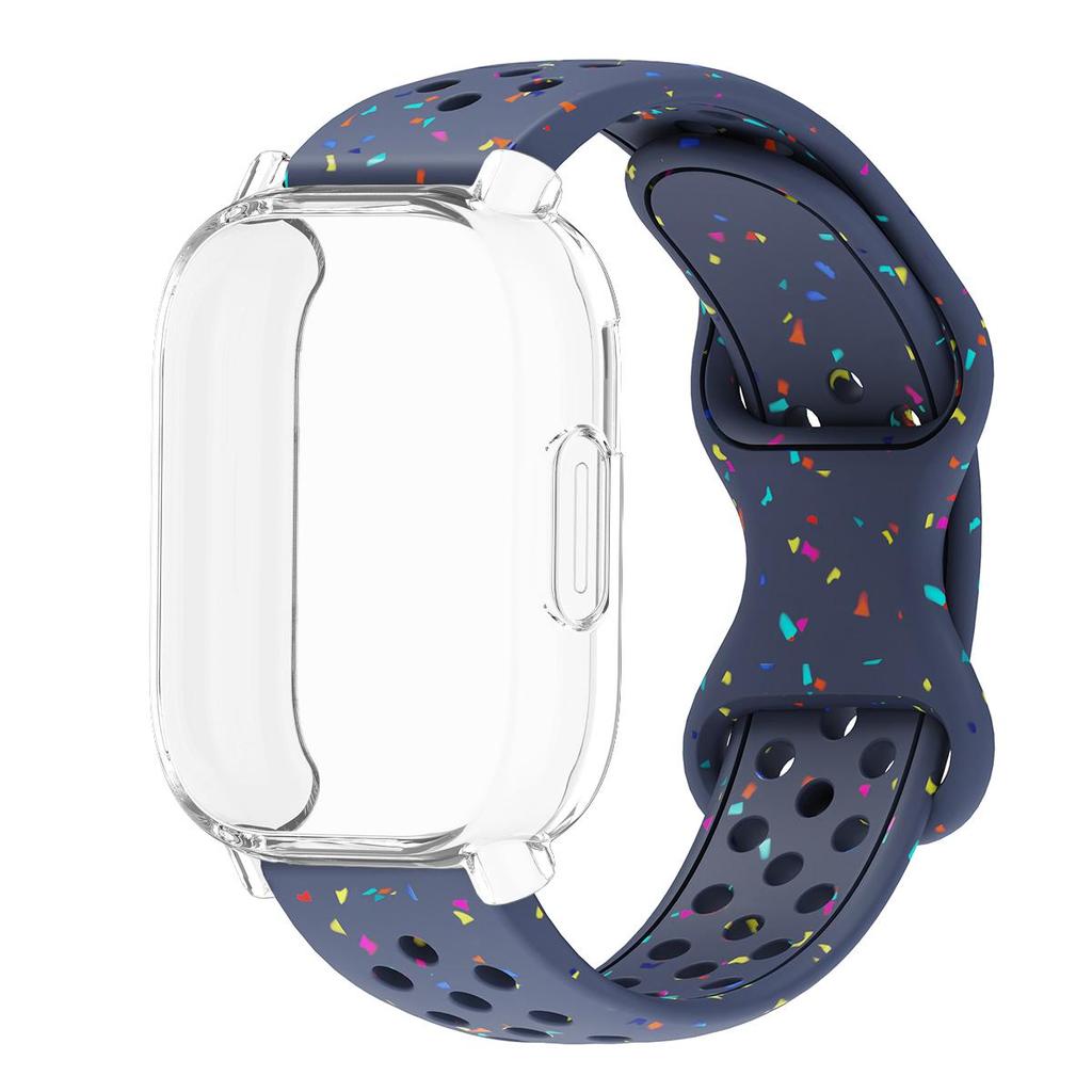 Ремешок+Чехол для Xiaomi Redmi Watch 5 active 5 Lite Защита Полное Покрытие Экрана ТПУ Мягкий Корпус и Силиконовый Дышащий Спортивный Ремешок