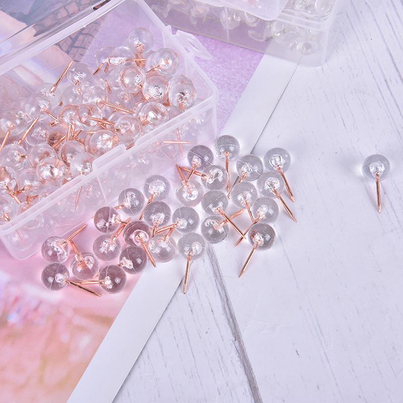 100 шт. канцелярская кнопка для большого пальца прозрачный цветной рисунок пробковая доска офисная канцелярская кнопка