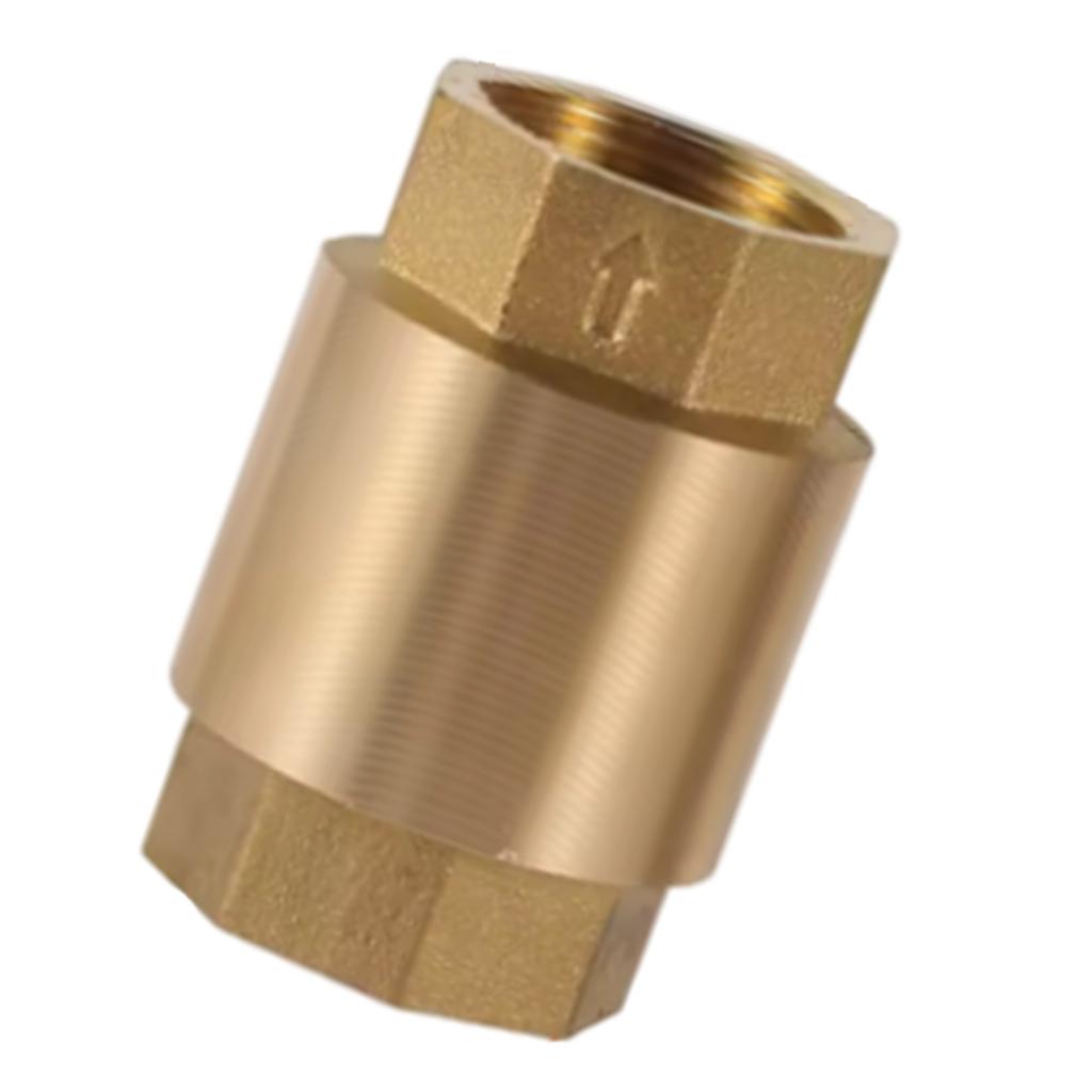 Brass Thread In-Line Spring Check Valve DN20/DN15 Single Way Connector Water Non Return Valve Plumbing Fitting Accessory