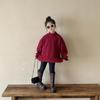Children's Korean-Style Mesh Lace Velvet Sweatshirt Dress for Fall/Winter 2024