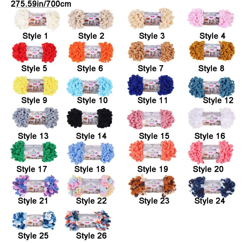 Multi-color Finger Circle Yarn 100g/Roll Hand Knitting Yarn Finger Loop Yarn Crochet Projects