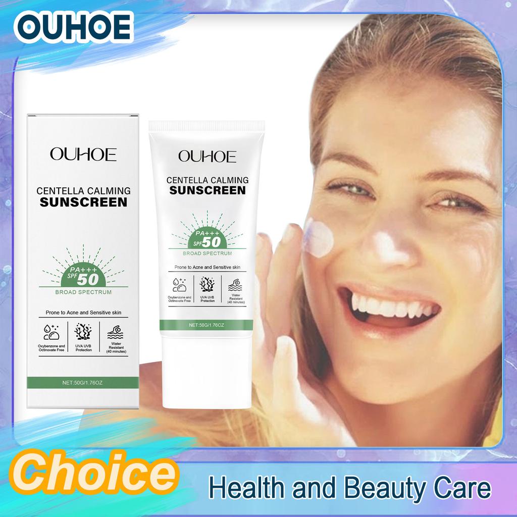 SPF 50 Солнцезащитный крем для лица Защита от солнечных лучей УФ-лучи Улучшение сухости Предотвращение солнечных ожогов Летний Водонепроницаемый Успокаивающий Центелла Солнцезащитный крем