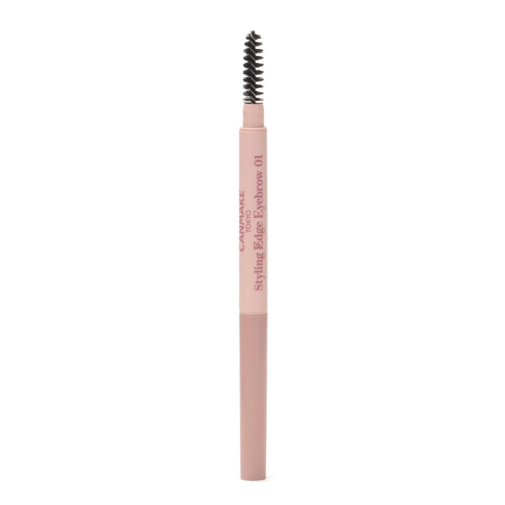 CANMAKE Styling Edge Eyebrow Pencil with Brush, Thin Core [All 2 Colors]