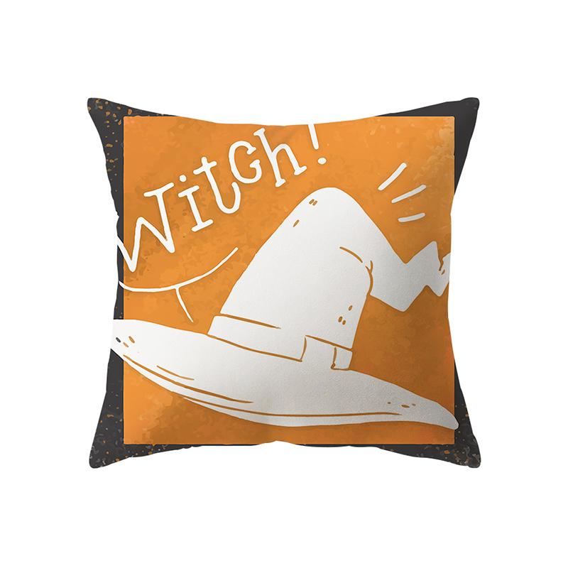 Хэллоуин тема ведьма тыква принт узор наволочка дома гостиная диван украшения квадратная полиэстеровая подушка наволочка