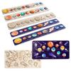 Children Planet Matching Science Planet Puzzles Wooden Puzzle Jigsaw Tray Solar System Puzzle