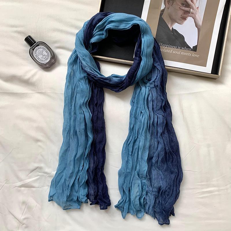 2Packs Women Hemp Shawl Wrap Long Head Neck Scarf,Linen Scarf Textur Scarf Hemp Shawl Windproof,warm,stylish Color-blocked Scarf