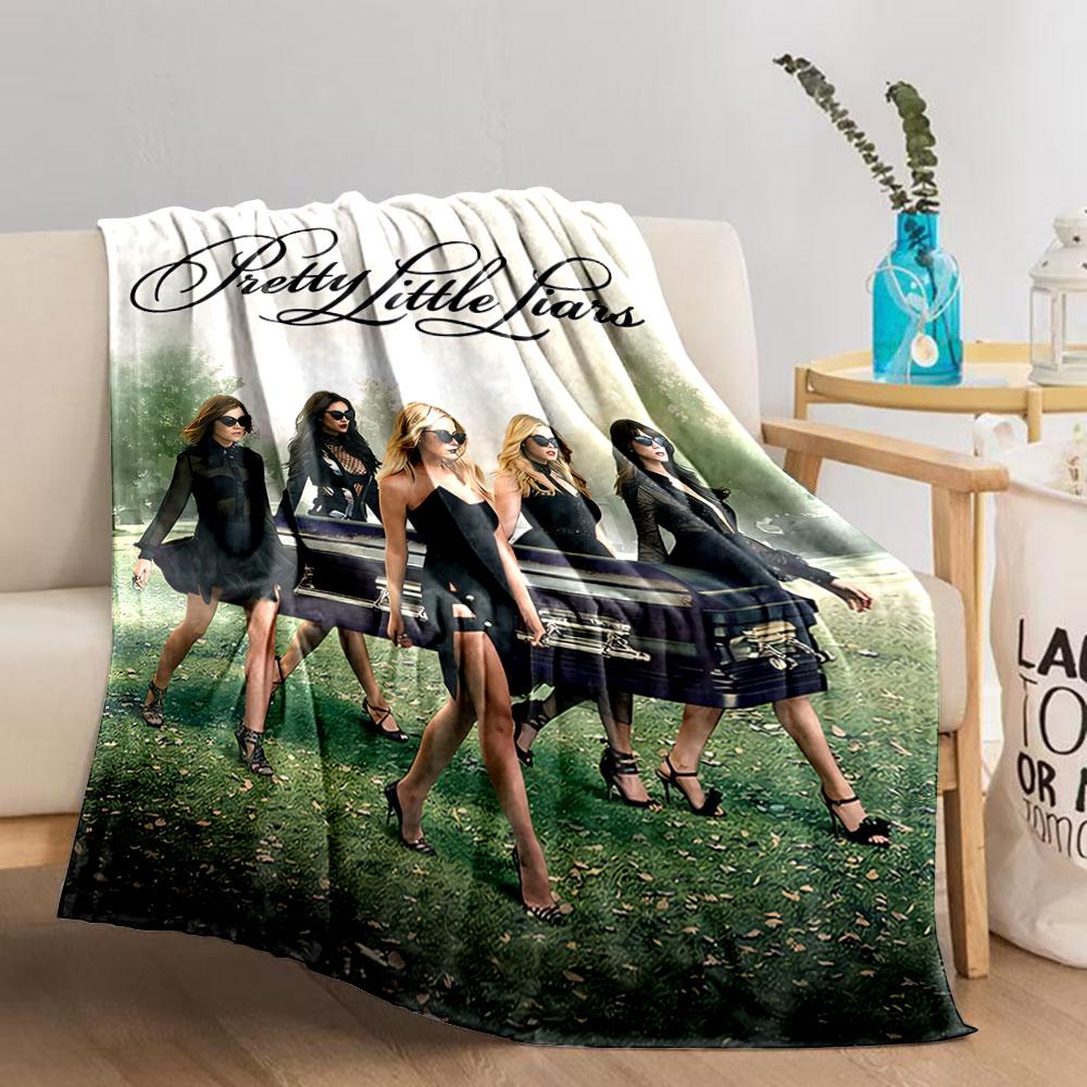 Glamorous Women with Coffin for all seasons blanket lunch break throw gift