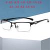 Blue Light Blocking Semi-Rimless Nearsighted Glasses Metal Prescription Eyeglasses Computer Eyewear 0 -0.5 -0.75 -1.0 To