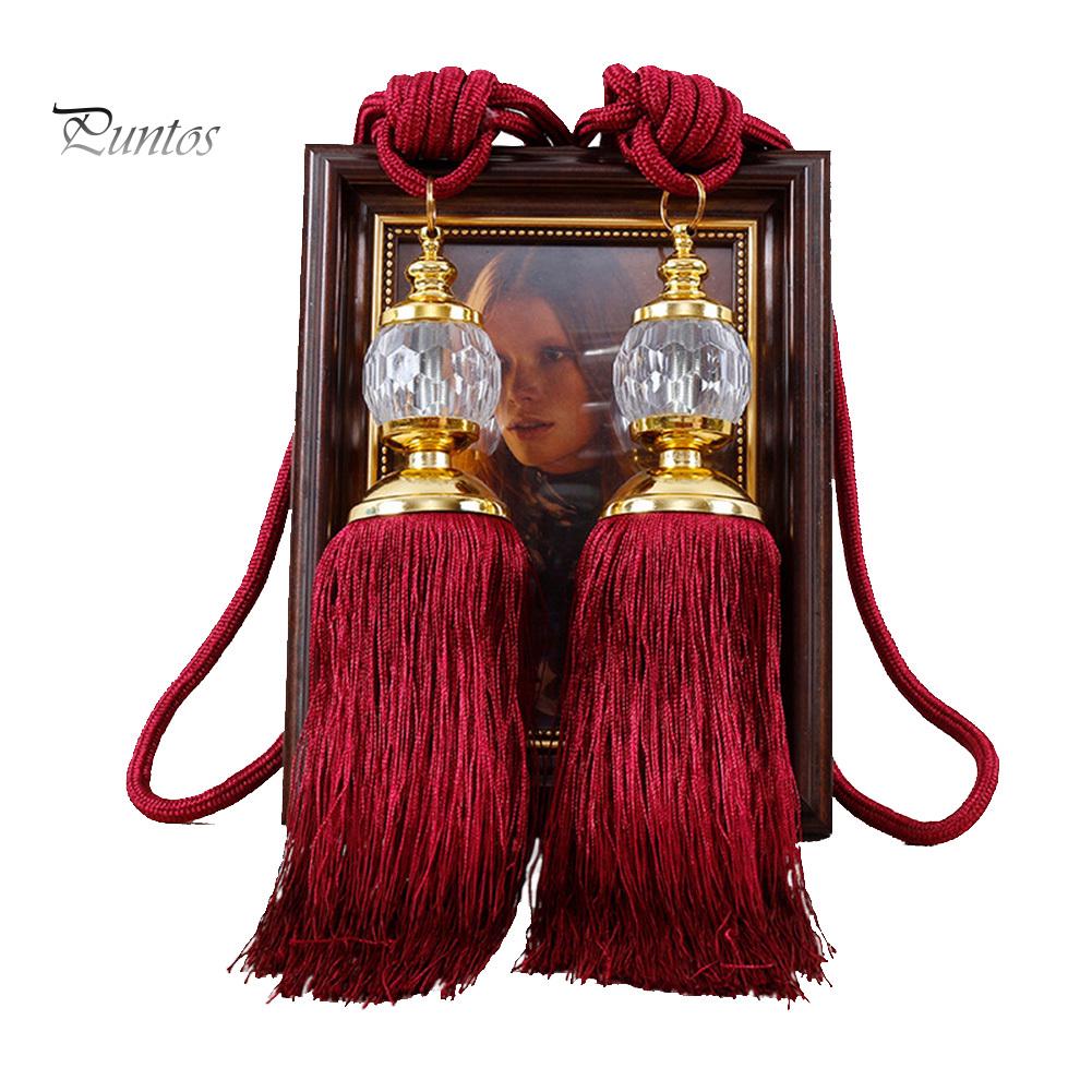 1 пара европейских искусственных хрустальных кисточек с бахромой для штор с подхватом на спине, оконные шторы, декор