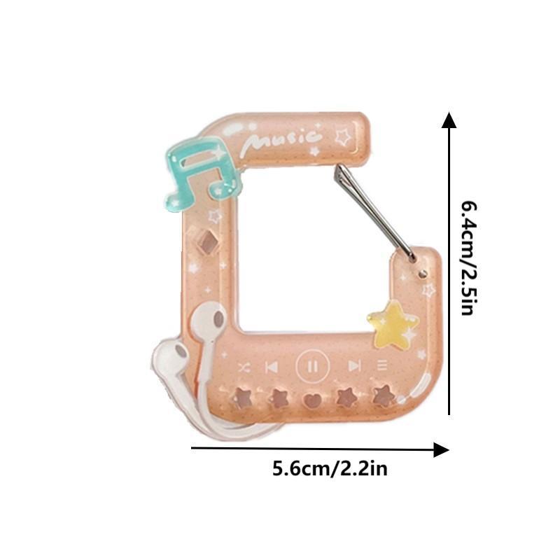Cute Acrylic Charm Carabiner Climbing Buckle High Aesthetic Value Bag Pendant Creative Gift Keychain Backpack Handbook Decor